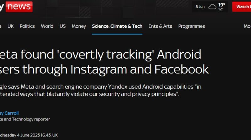 Meta tracking Android Users