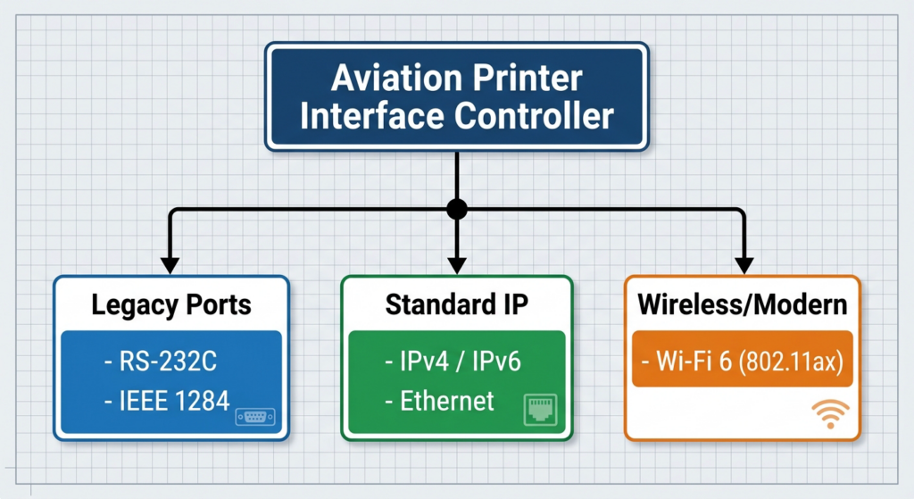 Aviation printer control interfaces